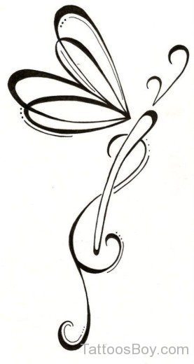 Tribal Dragonfly Tattoo Design-Tb1291