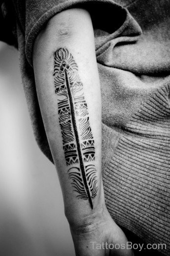 Tribal Feather Tattoo-TB1095