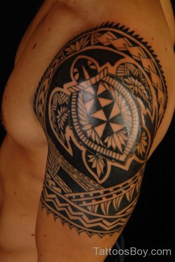 Tribal Kokopelli Tattoo On Shoulder-TB172
