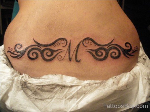 Tribal Tattoo Design On Lower Back-TB186
