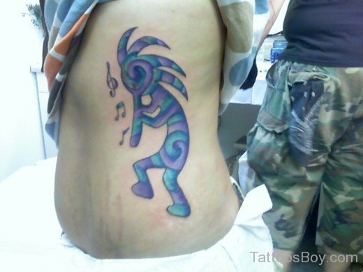 Ultimate Kokopelli Tattoo On Rib-TB175