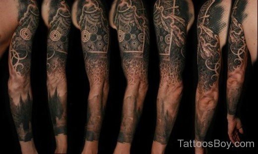 Unique Full Sleeve Tattoo-TB189