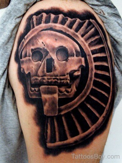 Unique Skull Tattoo On Shoulder-TB1106