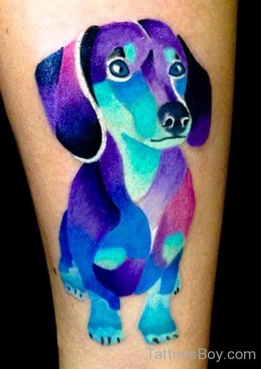 Watercolor Dog Tattoo-TB1116