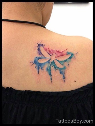 Watercolor Dragonfly Tattoo Desing-Tb1296