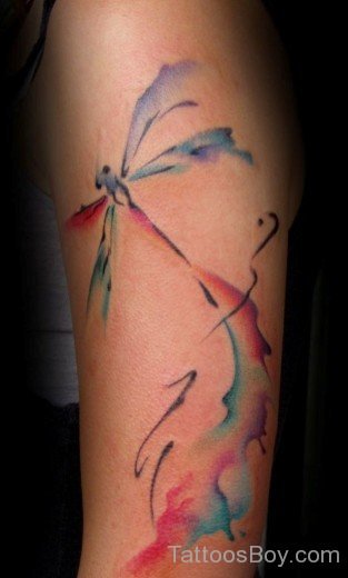 Watercolor Dragonfly Tattoo-Tb1298
