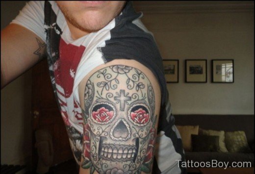 Wings Skull And Rose Tattoo-TB173