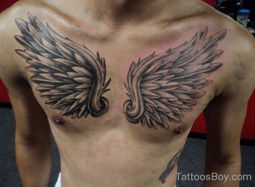 Wings Tattoo On Chest-TB175