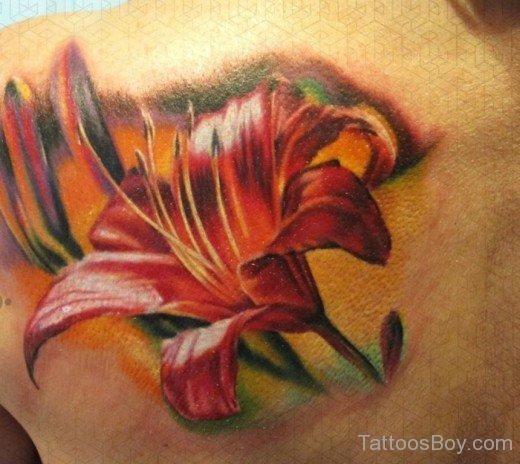 Wonderful Lily Flower Tattoo-TB12151