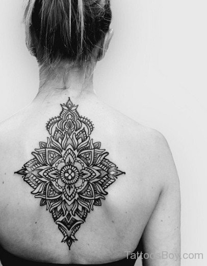 Wonderful Mandala Tattoo On Back-TB1102