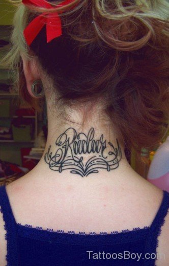 Word Tattoo On Nape-TB179