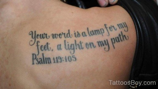 Wording Tattoo Design On Back-TB1098