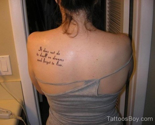 Wording Tattoo On Back-TB182