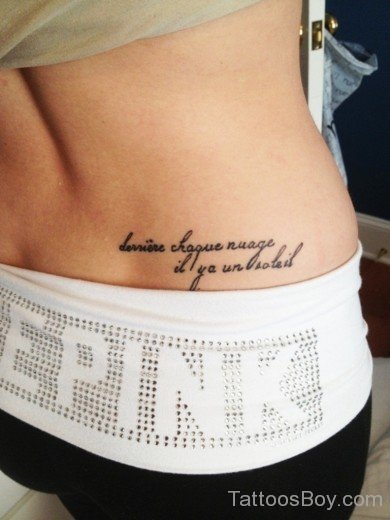 Wording Tattoo On Lower Back-TB197