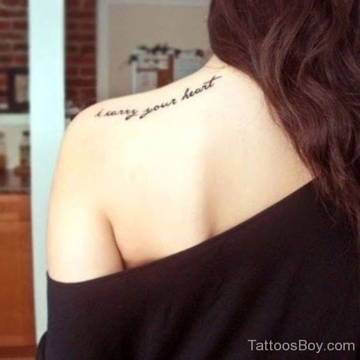 Wording Tattoo On Shoulder-TB1150