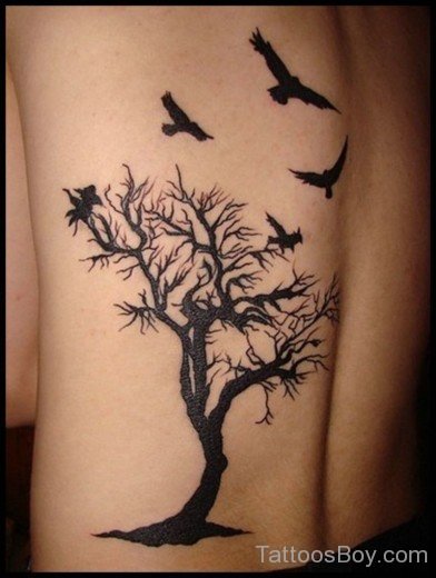 Tree Tattoo On Rib 