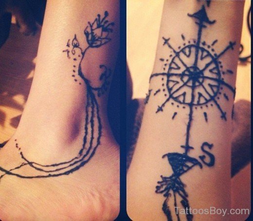 compass Tattoo On Wrist-TB1023
