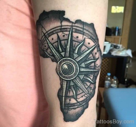 African Map Tattoo