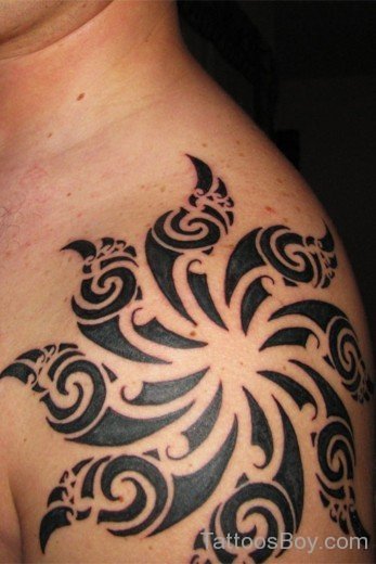 Amazing Tribal Sun Tattoo-TB1003