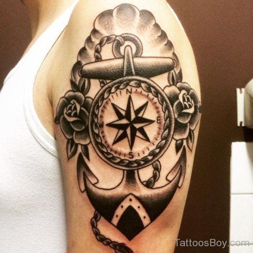 Anchor And Rose Tattoo-TB1003