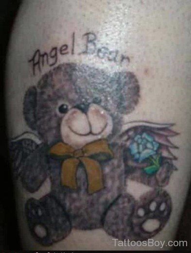 Angel Teddy Bear Tattoo Design-TB106