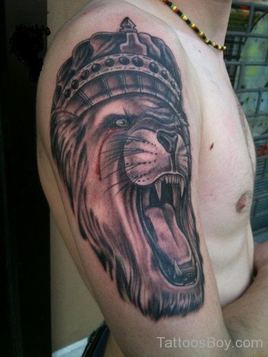 Angry Lion Head Tattoo-TB1003