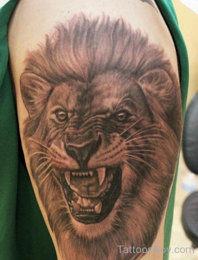Angry Lion Tattoo Design