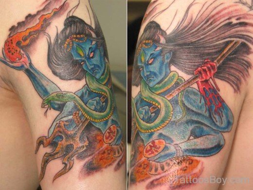 Angry Lord Shiva Tattoo-TB103