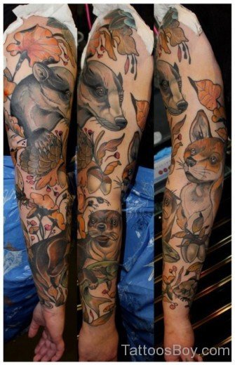 Animal Tattoo On Full Sleeve-TB1007