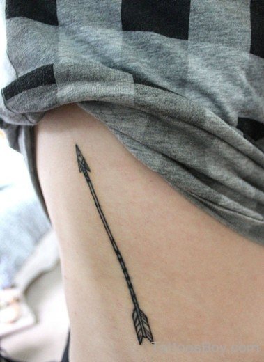 Arrow Tattoo Design On Rib -TB1415