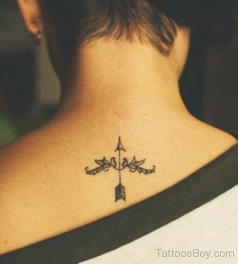 Arrow Tattoo On Back 