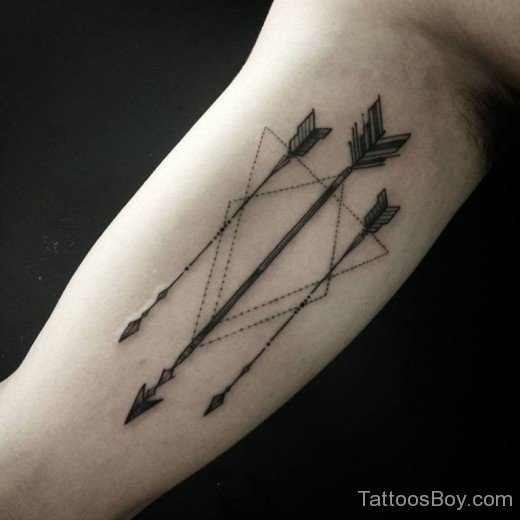 Arrow Tattoo On Bicep -TB1420