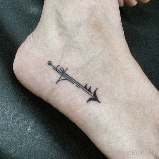Arrow Tattoo On Foot 7 -TB1423