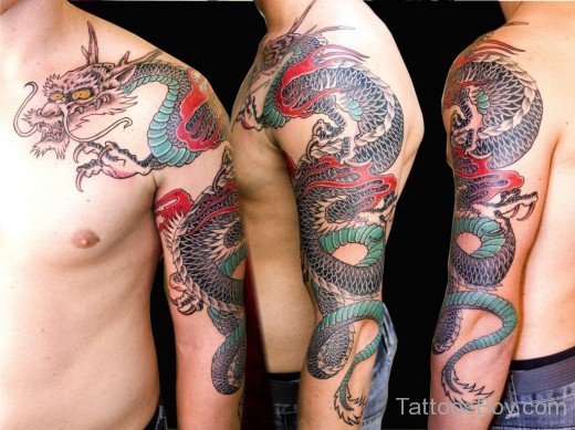 Attractive Dragon Tattoo Design-TB1401