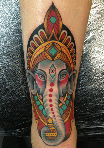 Attractive Ganesha Tattoo 8-TB1003