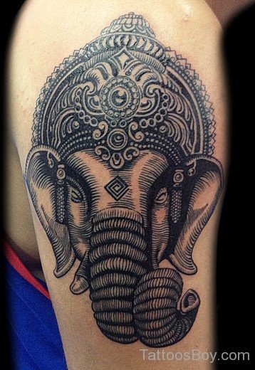 Attractive Ganesha Tattoo Design-TB1004