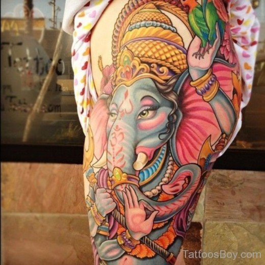Attractive Ganesha Tattoo-TB1003