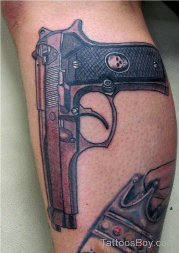 Attractive Gun Tattoo-TB1007