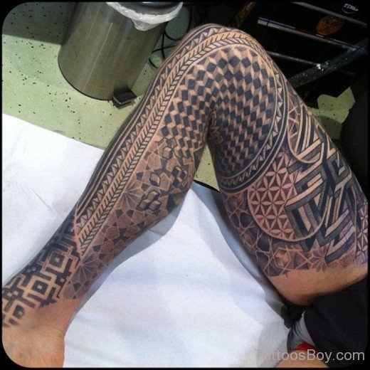 Attractive Leg Tattoo