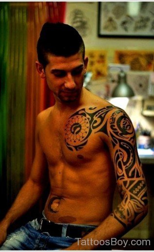 Attractive Maori Tribal Tattoo 6-TB1006