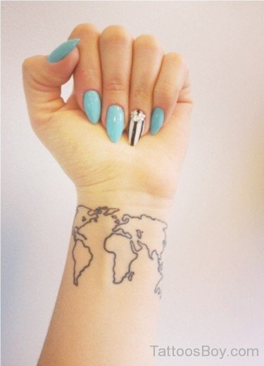 Attractive Map Tattoo