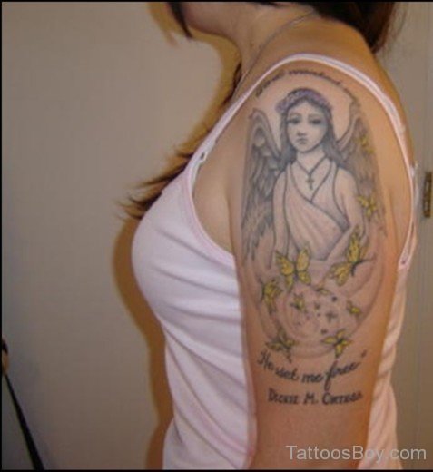 Attractive Memorial Angel Tattoo-TB1004