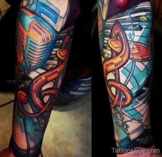 Attractive Music Tattoo