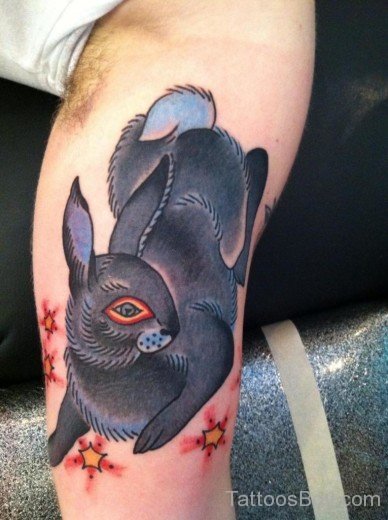 Attractive Rabbit Tattoo Design-TB108
