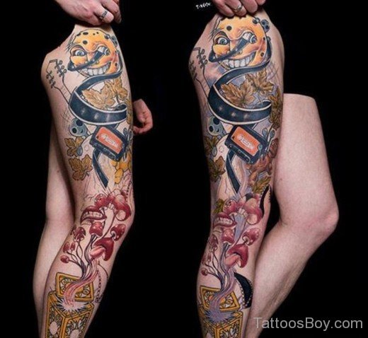 Attractive Thigh Tattoo