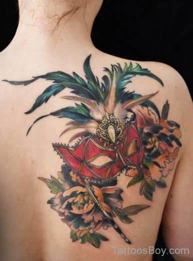 Attractive Venetian Mask Tattoo-TB1004