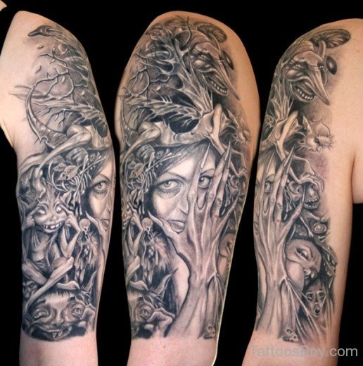 Awesome Half Sleeve Tattoo-TB1006
