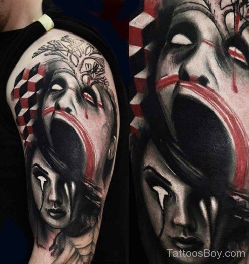 Awesome Horror Tattoo Design-TB1005