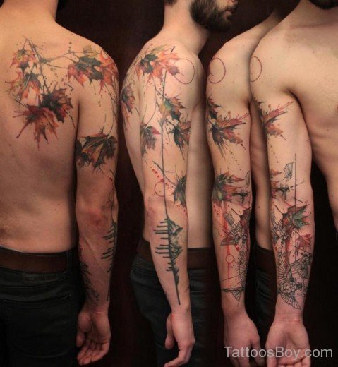 Awesome Leaf Tattoo-TB1019