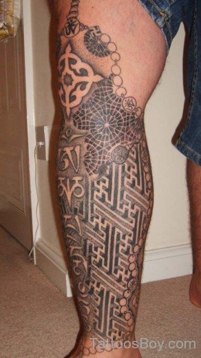 Awesome Leg Tattoo-TB1008